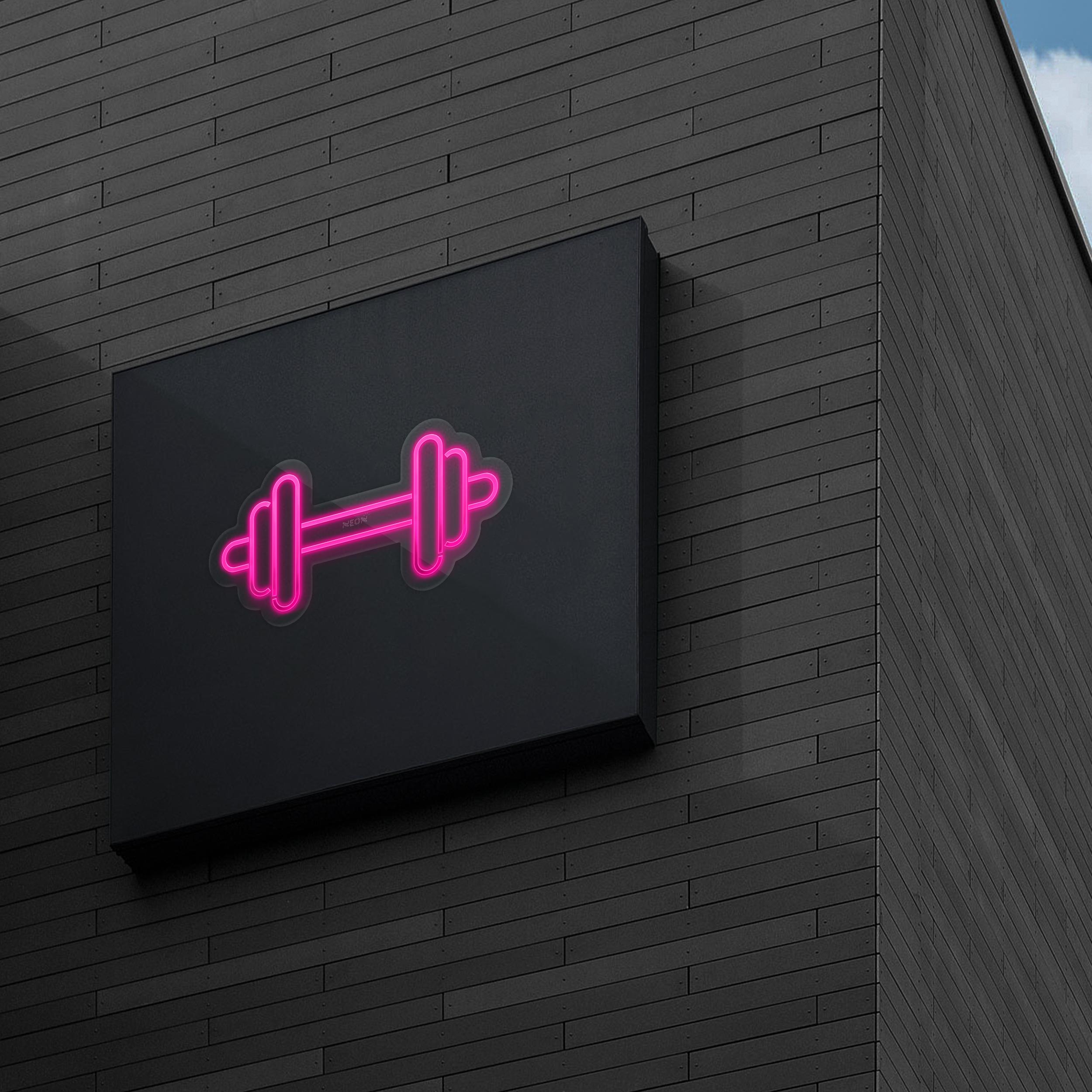 چراغ دیواری نئون دیزاین طرح Dumbbell_PN