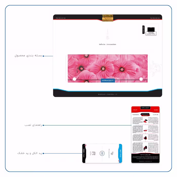 برچسب پوششی ماهوت مدل Pink-Flower مناسب برای تبلت سامسونگ Galaxy Tab S 10.5 2014 T805