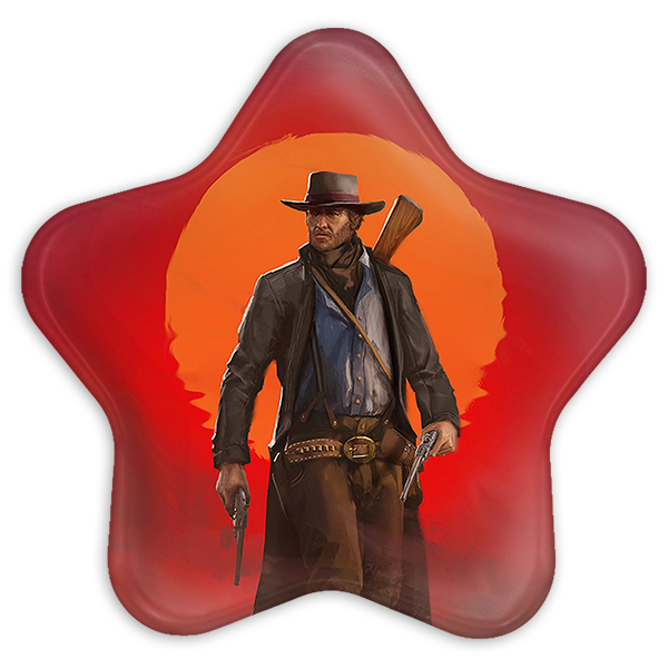 پیکسل خندالو طرح رد دد Red Dead مدل ستاره ای کد 10294