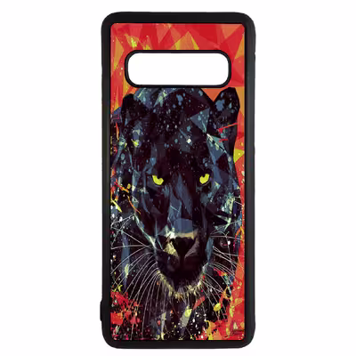 کاور طرح پلنگ سیاه کد 110541094302 مناسب برای گوشی موبایل سامسونگ galaxy s10 plus