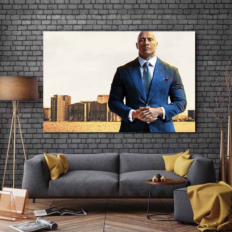 تابلو شاسی طرح سینما مدل Dwayne Johnson کد 978