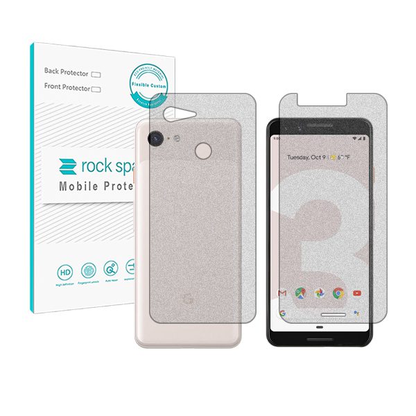 گلس صفحه نمایش و پشت گوشی گوگل Pixel 3 مدل نانو هیدروژل مات برند راک اسپیس کدss