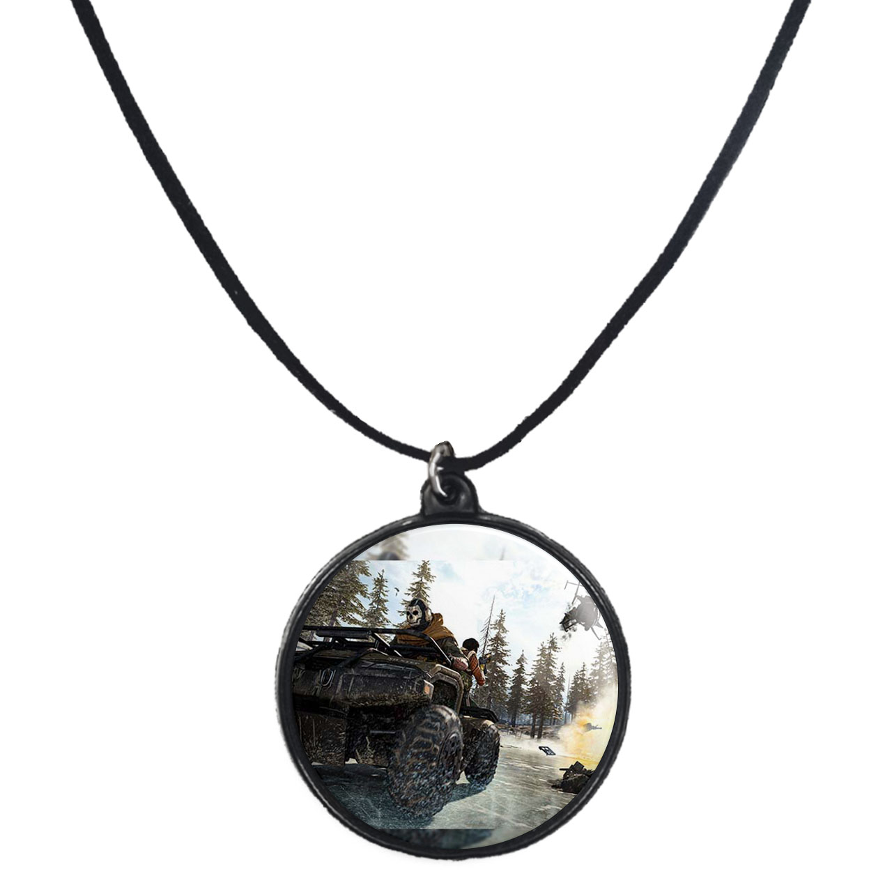 گردنبند پرمانه طرح call of duty کد pmb.1622 مدل دو طرفه