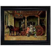 تابلو مخمل طرح فرانسوی سایز 40 در 60 مدل P1-720 شرکت رنس