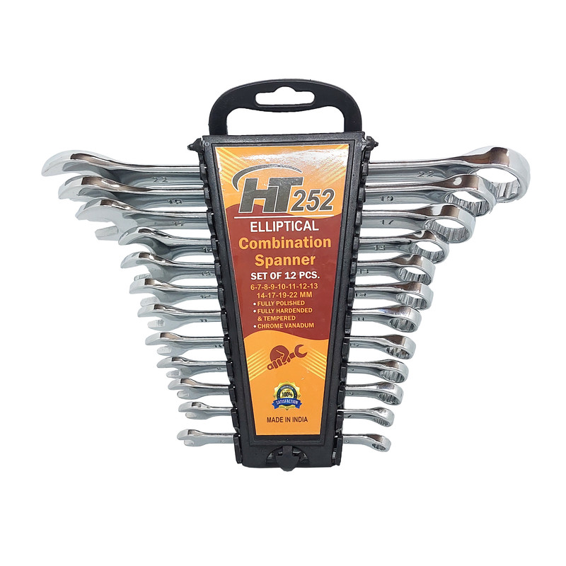آچار یکسر تخت و یکسر رینگی اچ تی 252 مدل ATR 12 N بسته 12 عددی