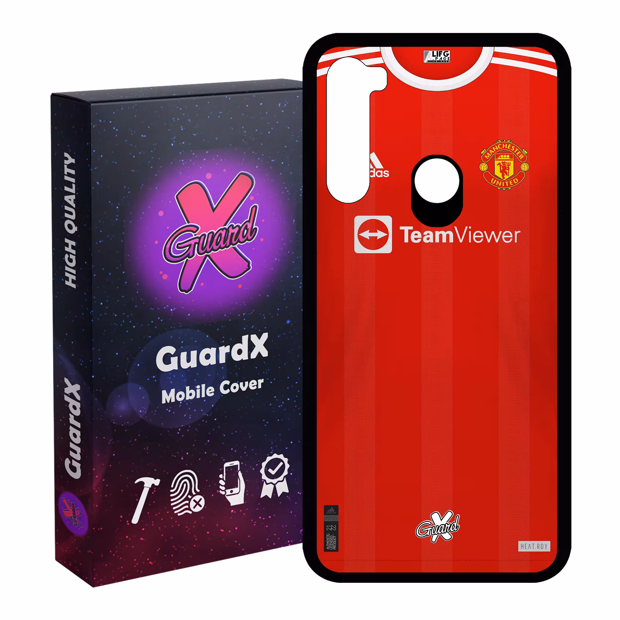 کاور گارد ایکس طرح منچستر یونایتد مدل Glass10376 مناسب برای گوشی موبایل شیائومی Redmi Note 8