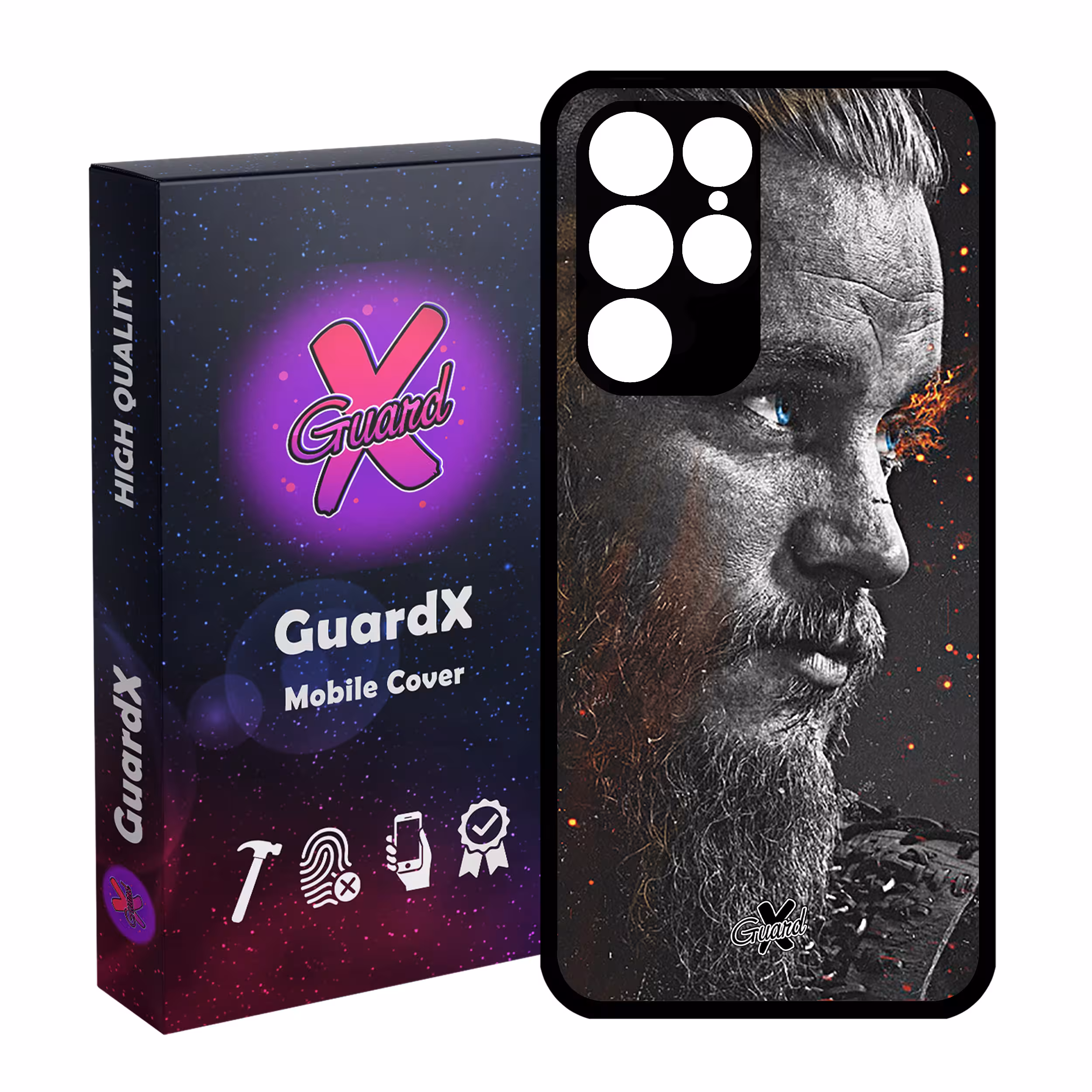 کاور گارد ایکس طرح Ragnar مدل Glass10204 مناسب برای گوشی موبایل سامسونگ Galaxy S22 Ultra