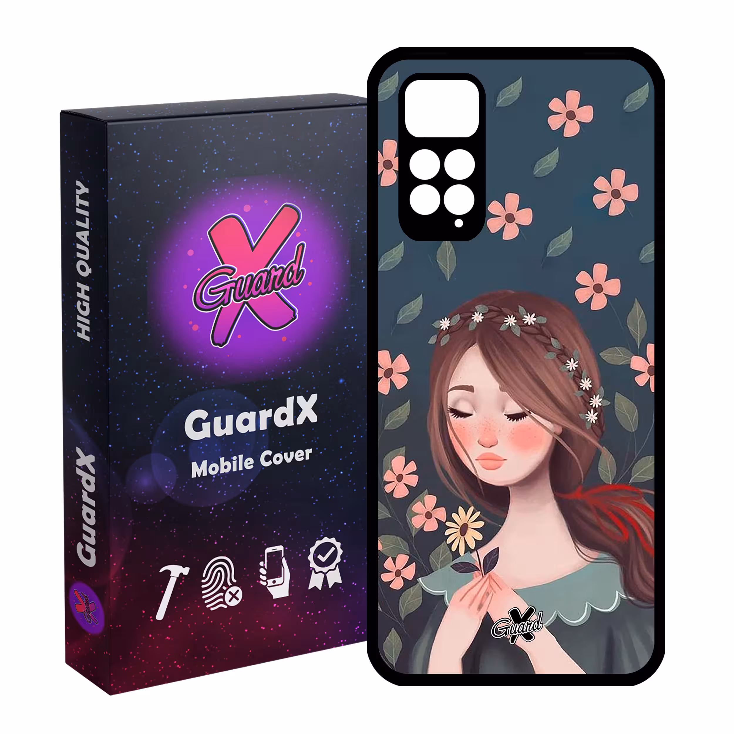 کاور گارد ایکس طرح Girl مدل Glass10332 مناسب برای گوشی موبایل شیائومی Redmi Note 11S/ Note 11 4G