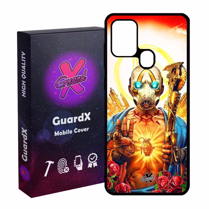کاور گارد ایکس طرح Borderlands مدل Glass10068 مناسب برای گوشی موبایل سامسونگ Galaxy A21s