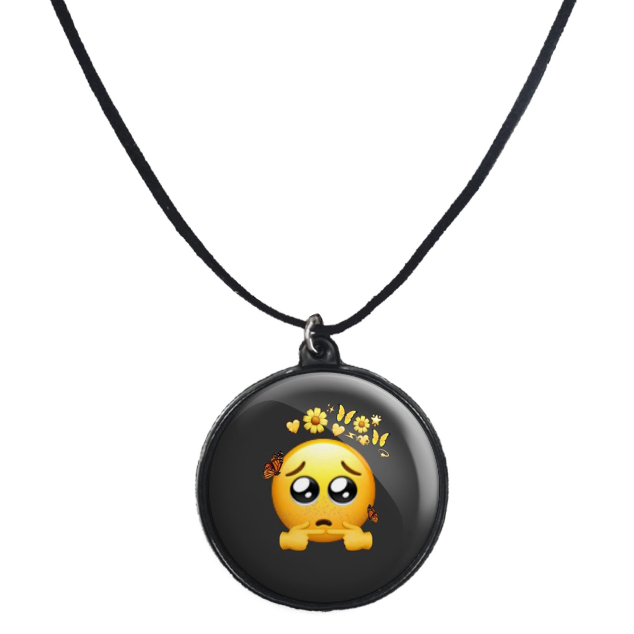 گردنبند پرمانه طرح ایموجی کد pmb.31623مدل دو طرفه