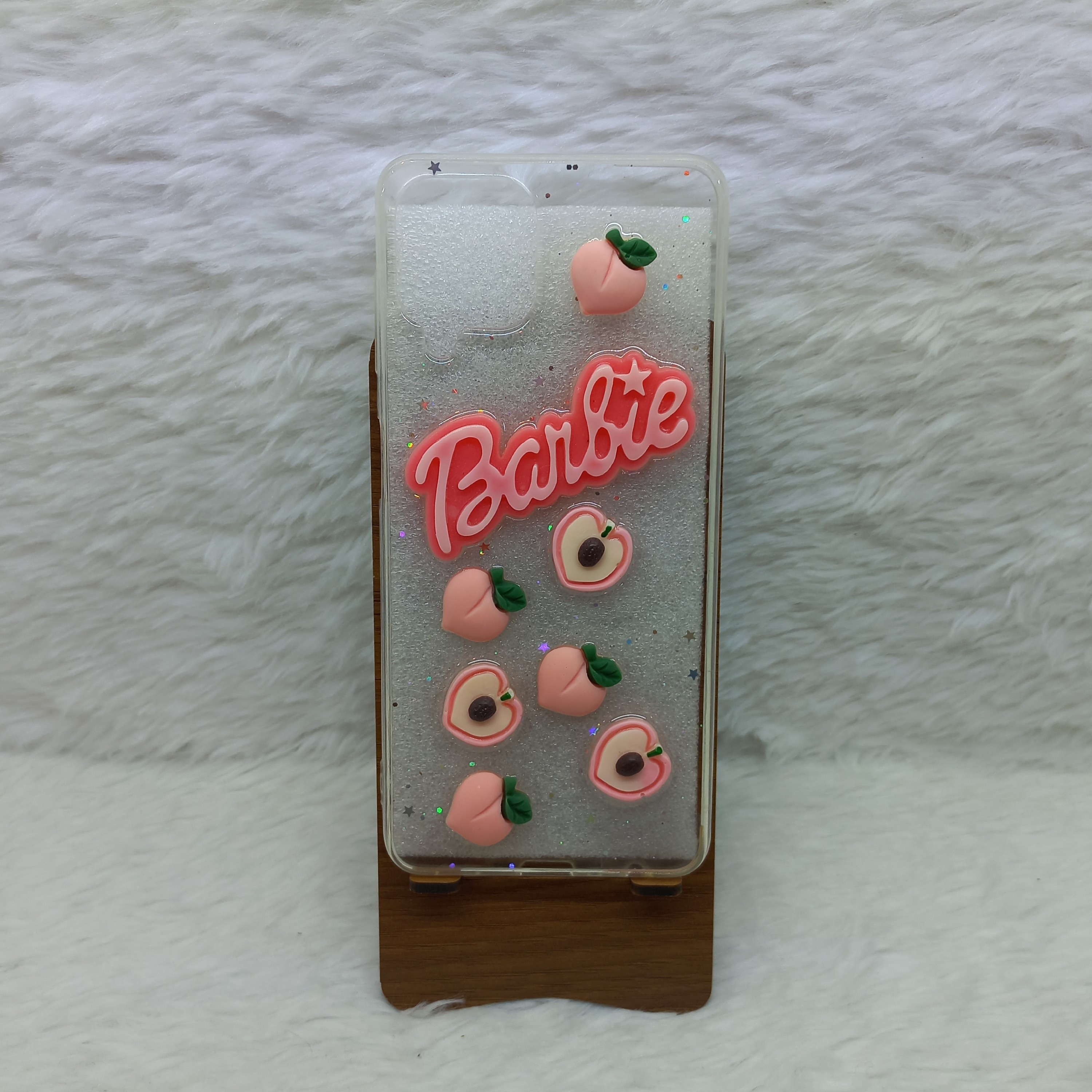 گارد (قاب) گوشی دخترانه A22 4G M32 4G مدل برجسته طرح هلو مناسب گوشی Samsung A22 4G M32 4G