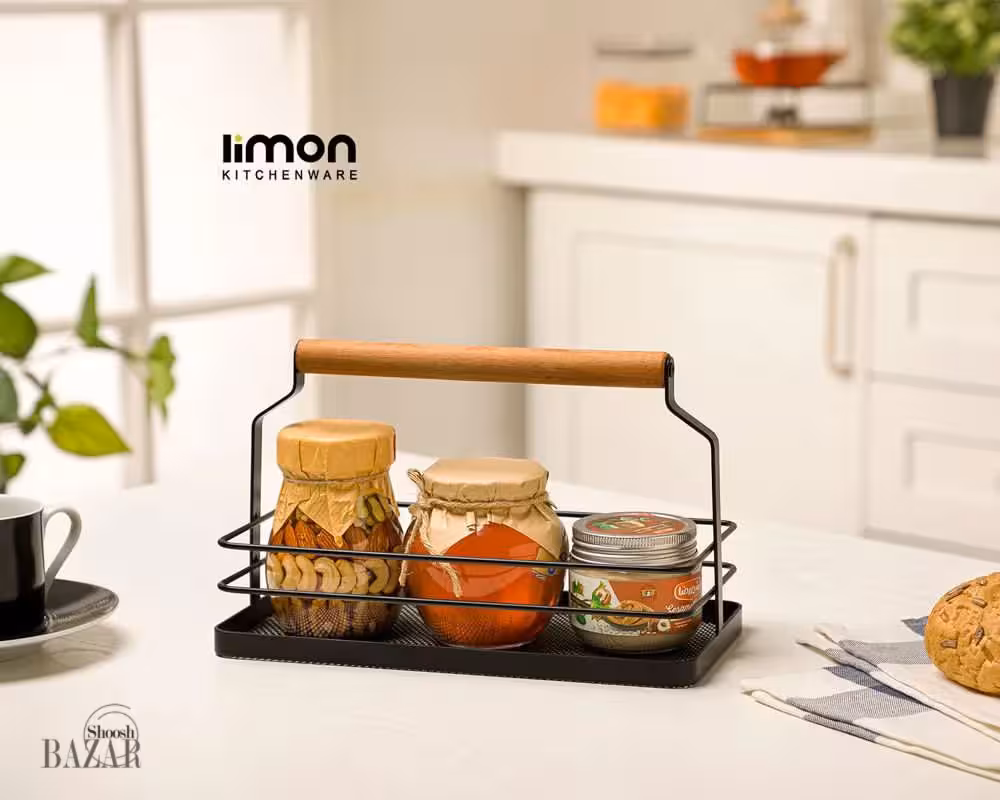 استند مستطیل فلزی دسته چوبی لیمون کد 2320