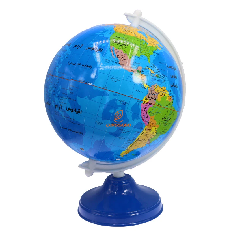 کره جغرافیایی سایز 25 پایه فلزی نگین