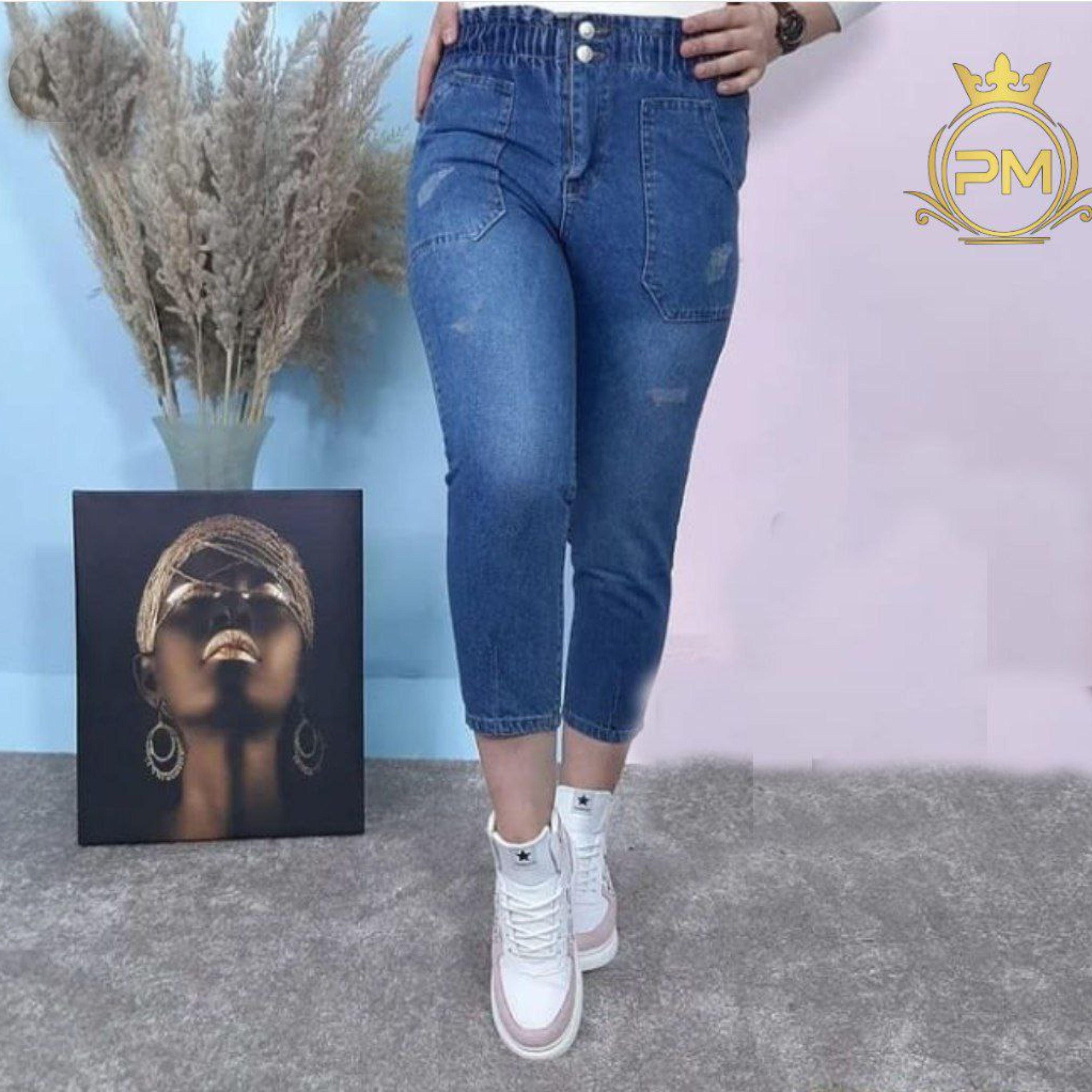 شلوار جین مام استایل