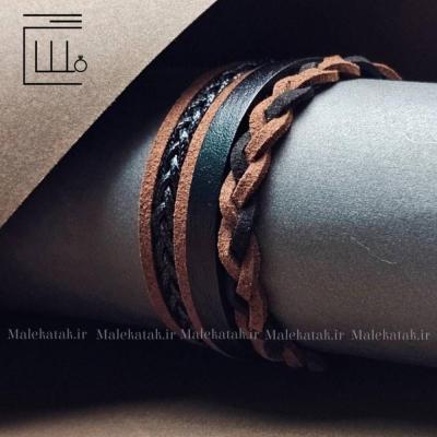 دستبند مدل بافت چرم