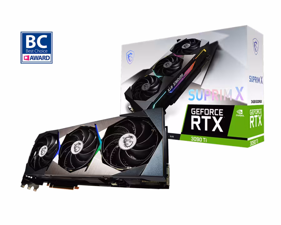 کارت گرافیک  ام اس آی مدل GeForce RTX 3090 Ti SUPRIM X 24G حافظه 24 گیگابایت