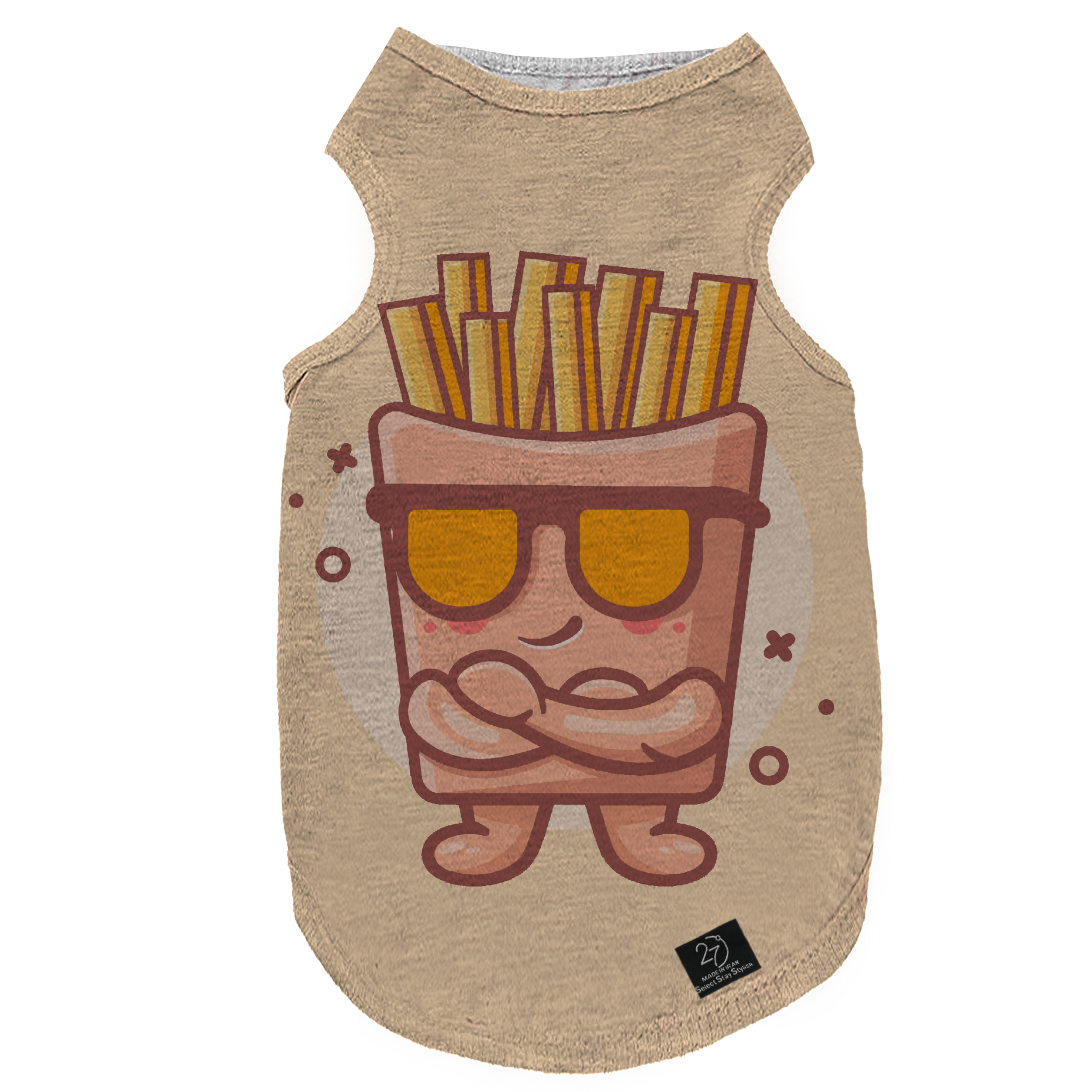 لباس سگ و گربه 27 طرح French Fries Character کد MH491 سایز L