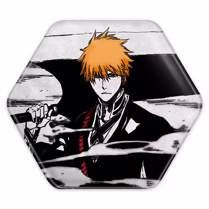 پیکسل خندالو طرح ایچیگو انیمه بلیچ Bleach مدل شش ضلعی کد 12029