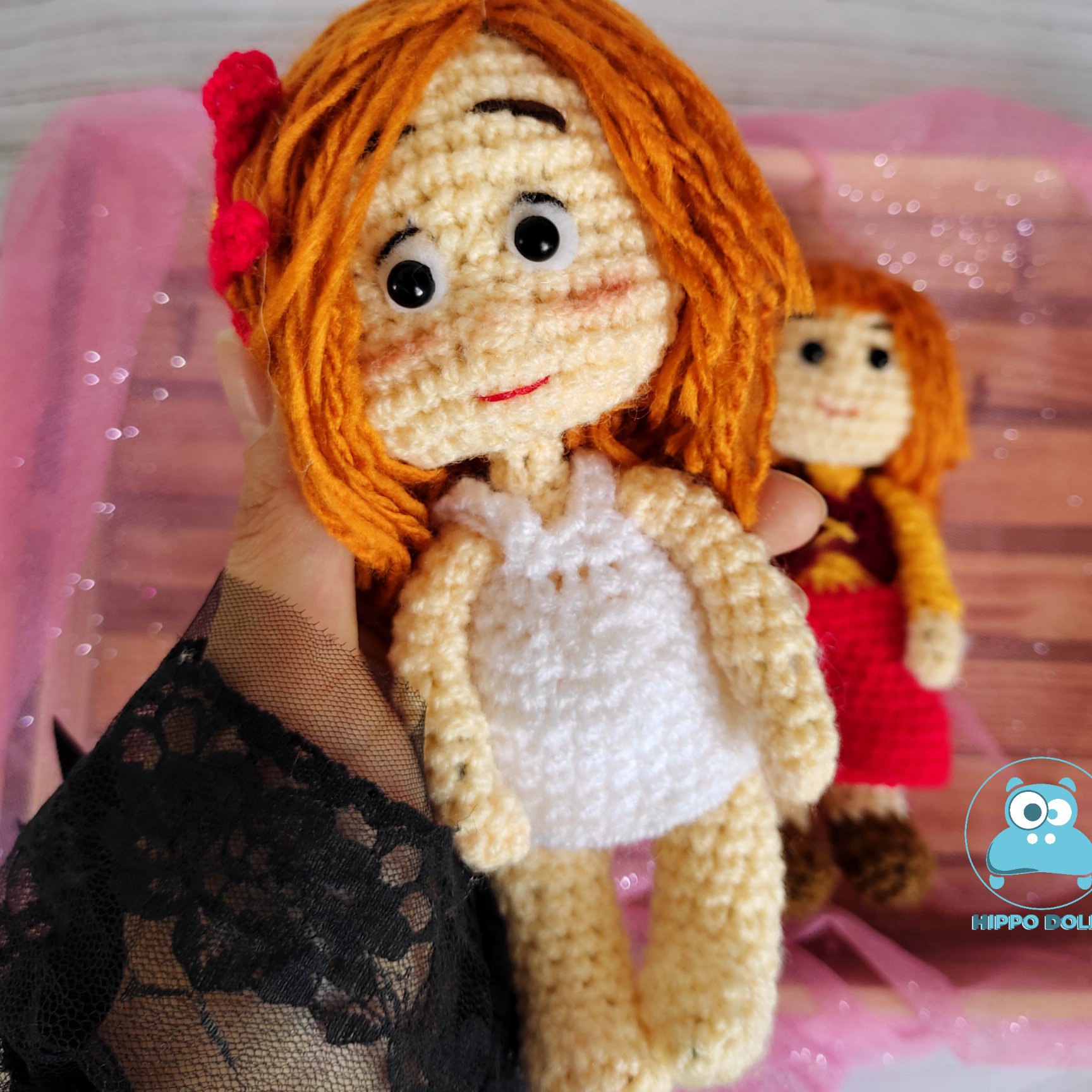 عروسک بافتنی دختر  مجموعه دو عددی