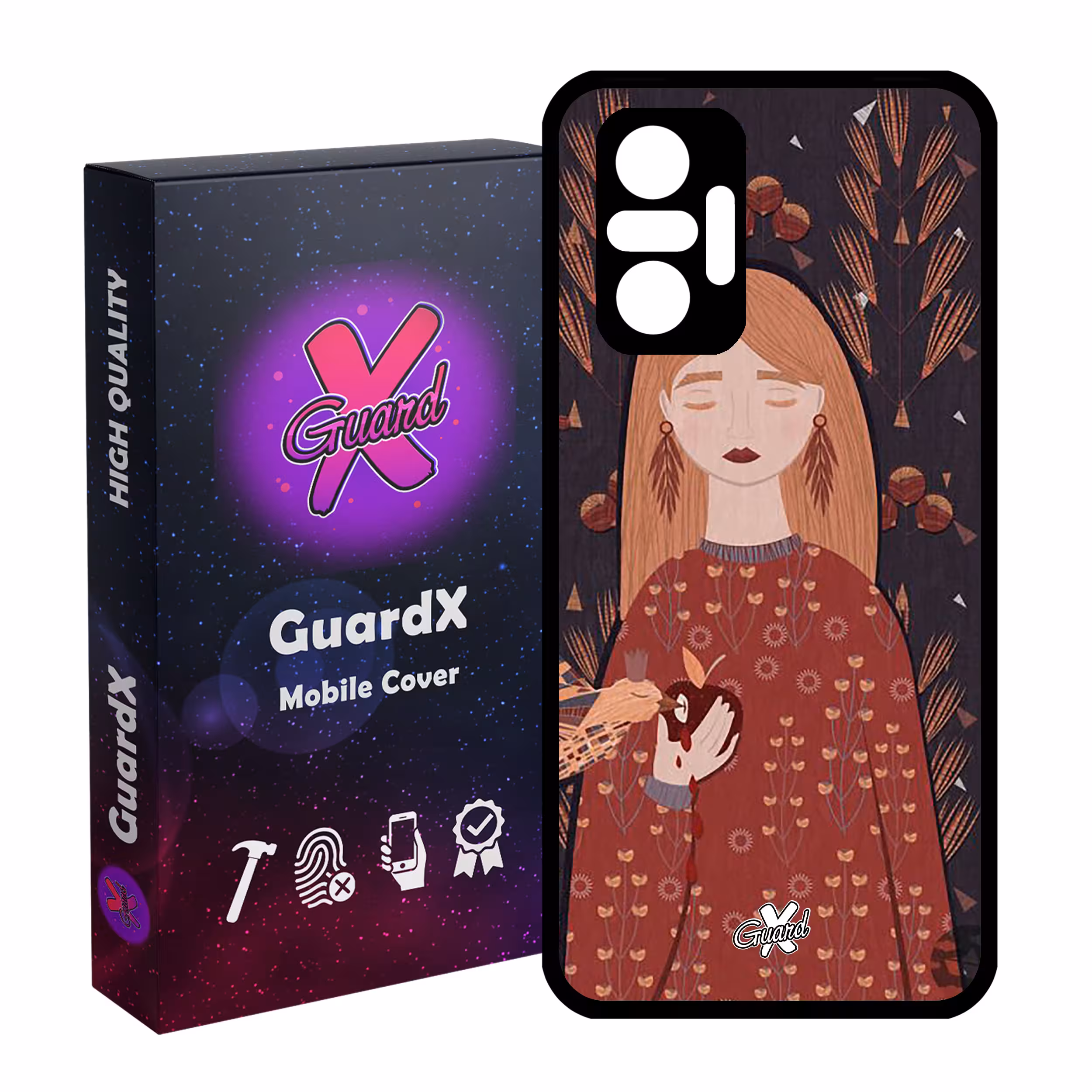 کاور گارد ایکس طرح دختر مدل Glass10413 مناسب برای گوشی موبایل شیائومی Redmi Note 10 Pro / Note 10 Pro Max