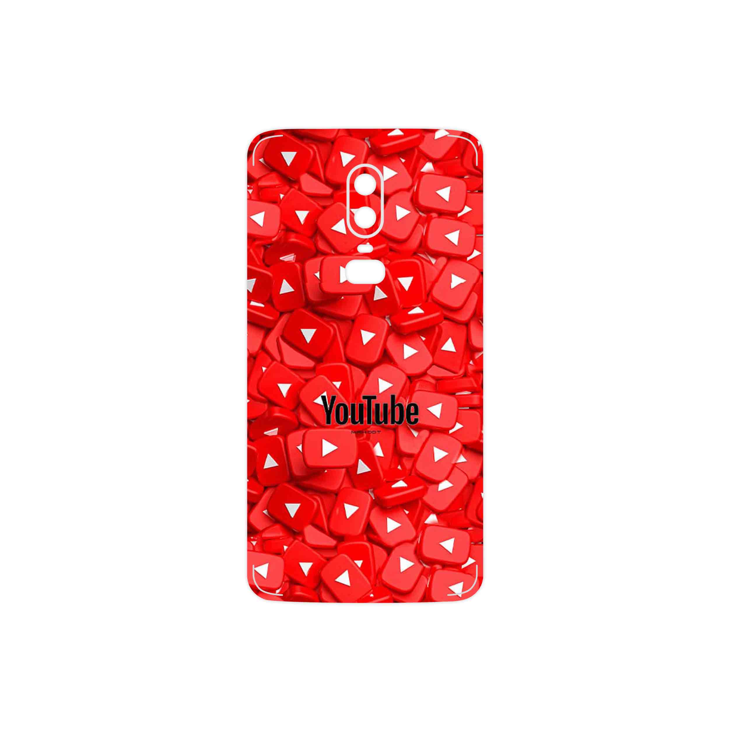 برچسب پوششی ماهوت مدل Youtube مناسب برای گوشی موبایل وان پلاس 6