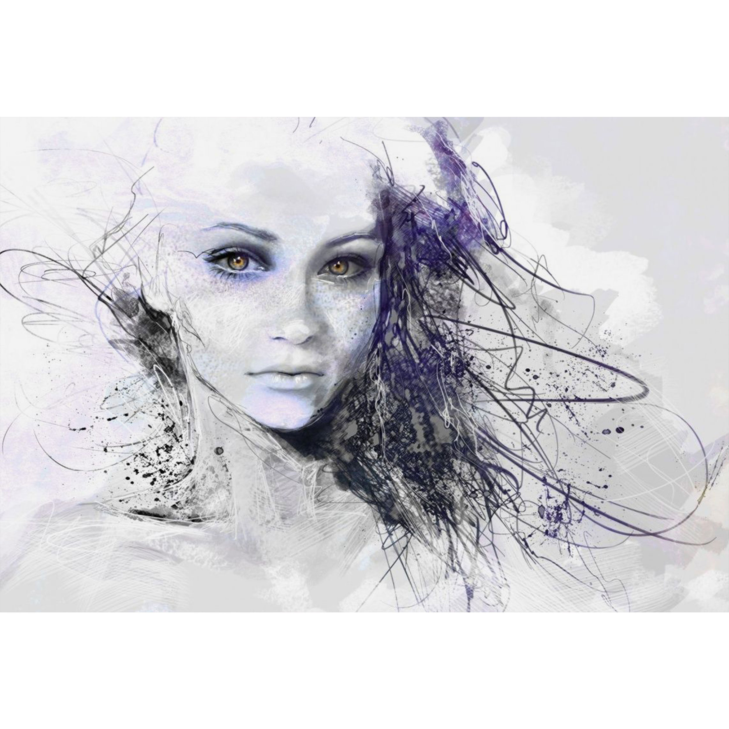 تابلو شاسی طرح انتزاعی دختر مدل T1279