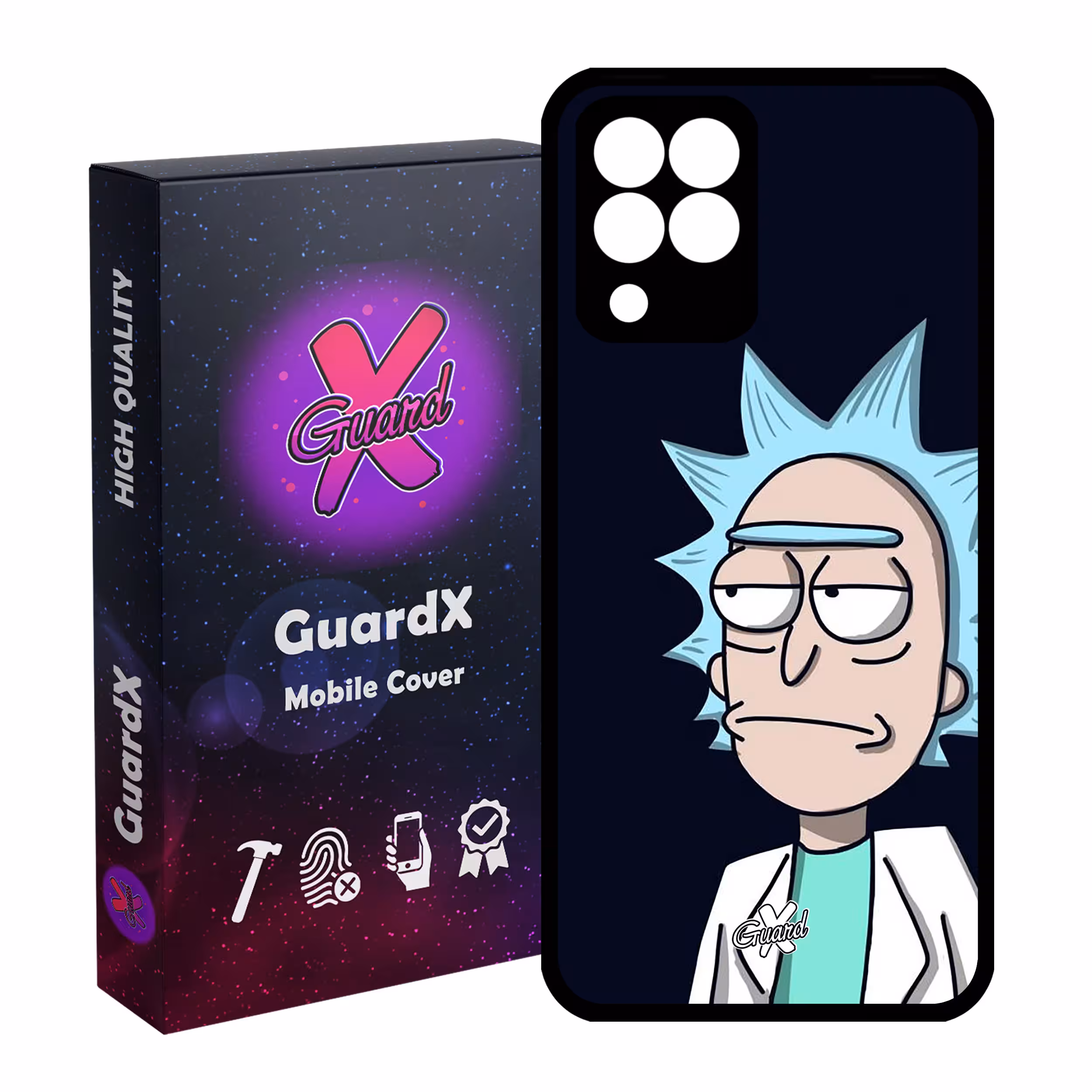 کاور گارد ایکس طرح Rick and Morty مدل Glass10030 مناسب برای گوشی موبایل سامسونگ Galaxy M33/M33 5G