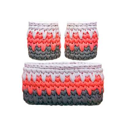 سبد قلاب بافی تریکو کد 012 مجموعه 3 عددی