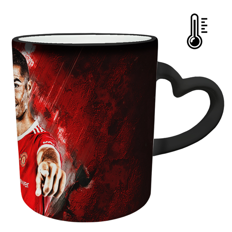 ماگ حرارتی مدل دسته قلبی طرح رونالدو کد 240