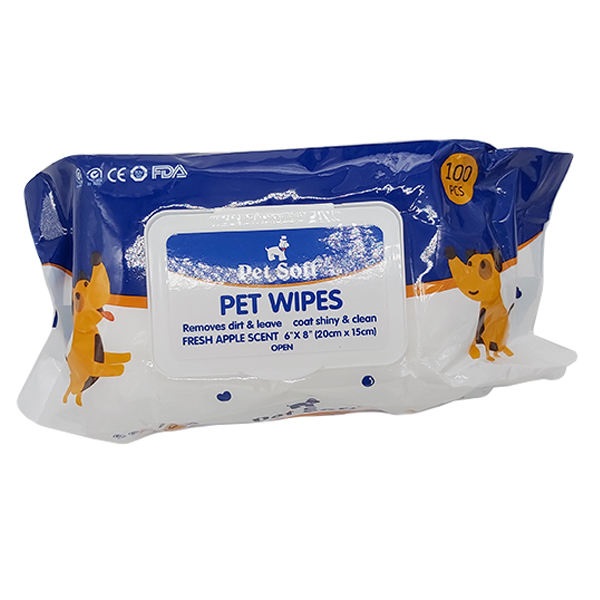 دستمال مرطوب سگ و گربه پت سافت مدل 001