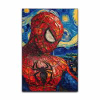 تابلو شاسی گوفی مدل نقاشی ونگوک مرد عنکبوتی طرح Van Gogh SpiderMan کد GOK21 | دنیای قاب