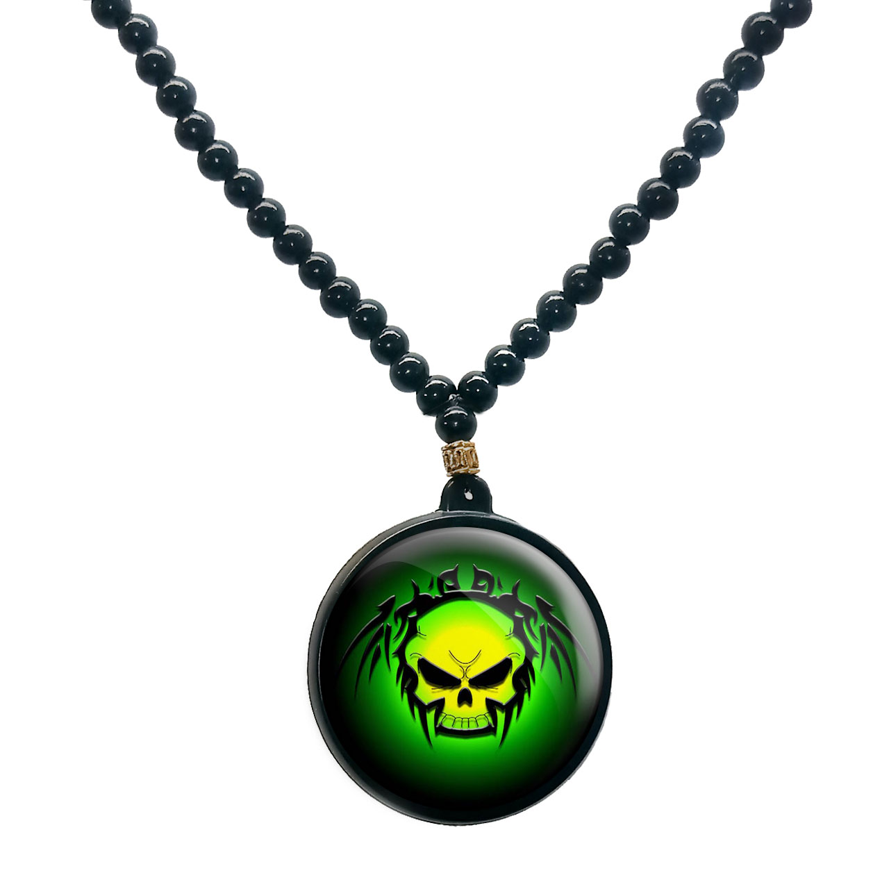 گردنبند پرمانه طرح اسکلت کد pmd.14635 مدل دو طرفه