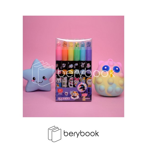 tianhao / هایلایتر / ستاره دار / 6 رنگ / H531