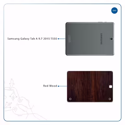 برچسب پوششی ماهوت مدل Red-Wood مناسب برای تبلت سامسونگ Galaxy Tab A 9.7 2015 T550