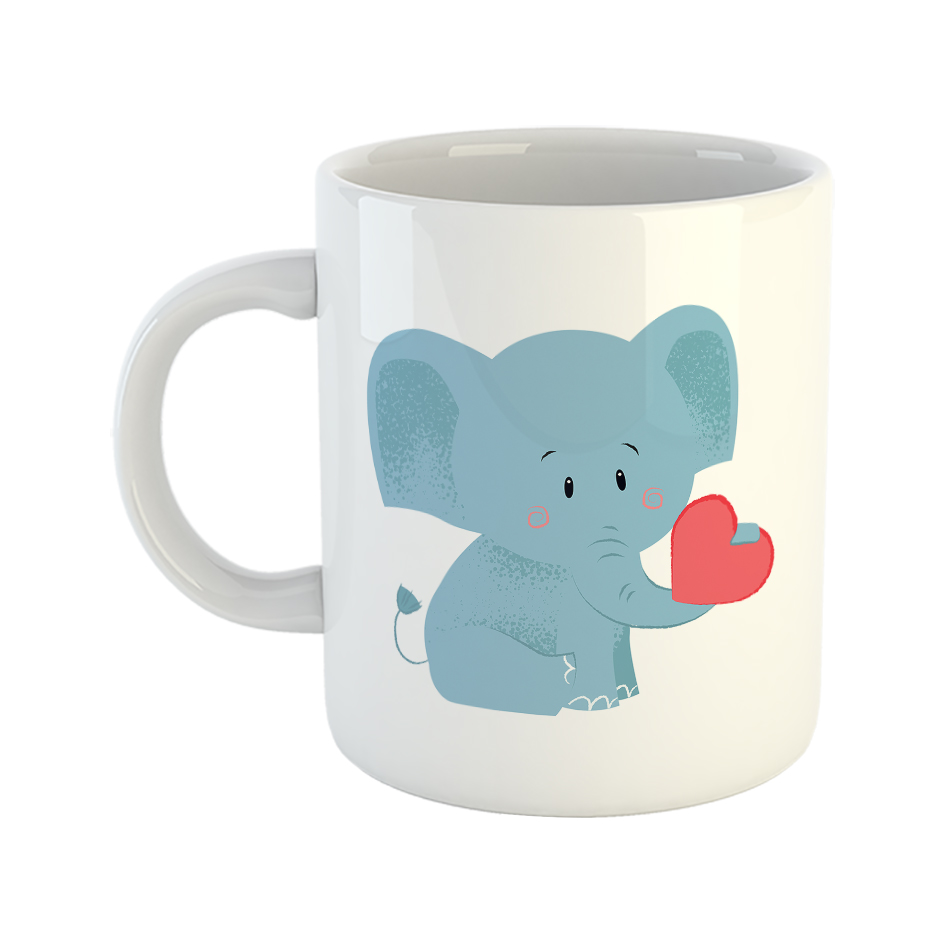 ماگ طرح فیل آبی 