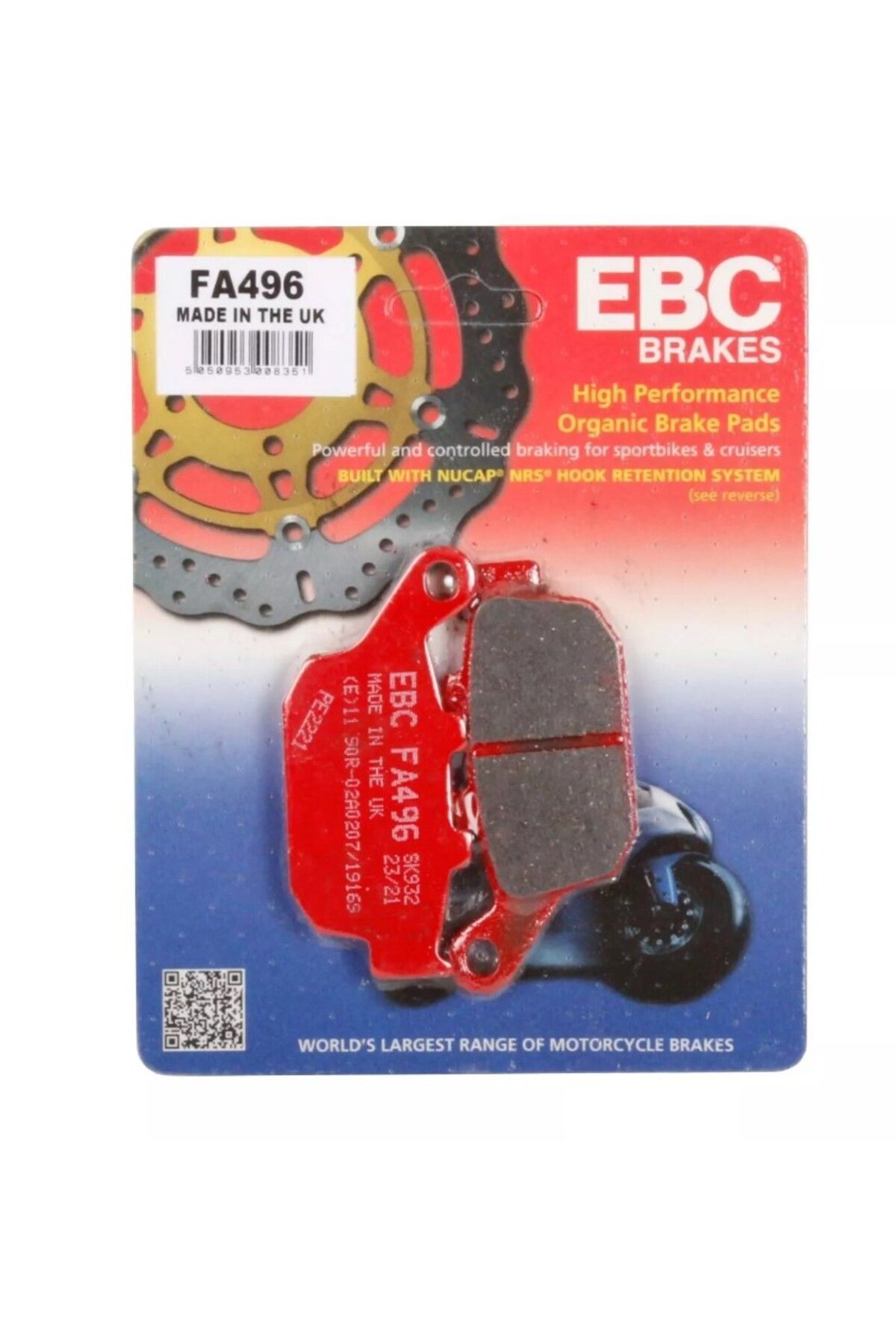 تجهیزات ترمز موتورسیکلت HONDA CBR 650 R لنت عقب EBC