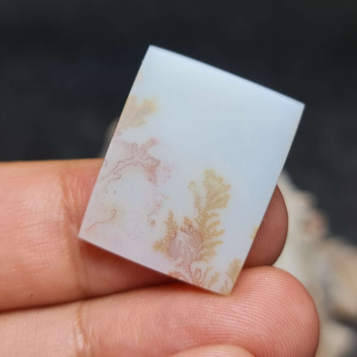 نگین درشت فوق العاده زیبای سنگ صد درصد طبیعی عقیق شجر اصل معدنی
کد  27970