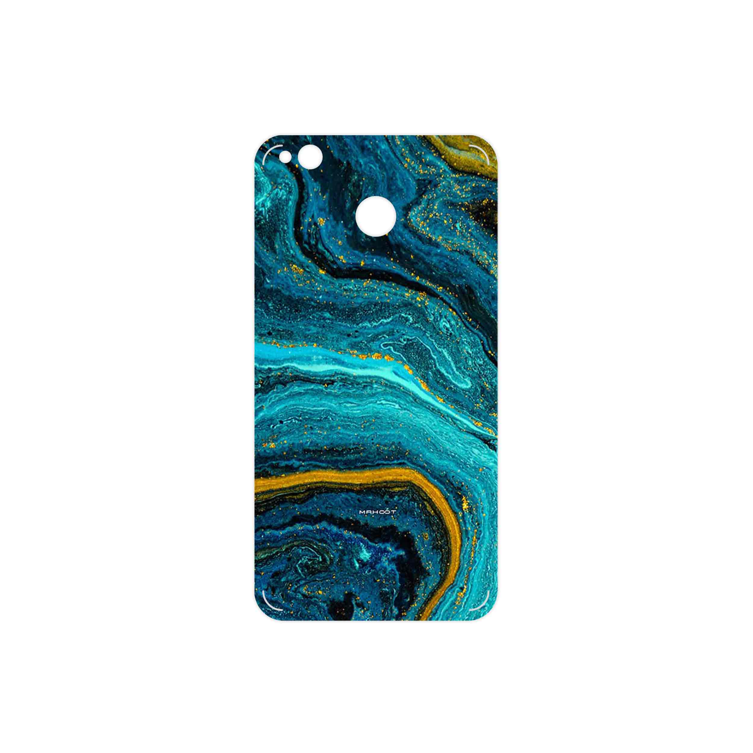 برچسب پوششی ماهوت مدل Turquoise marblewith golden streaks مناسب برای گوشی موبایل شیائومی Redmi 4X