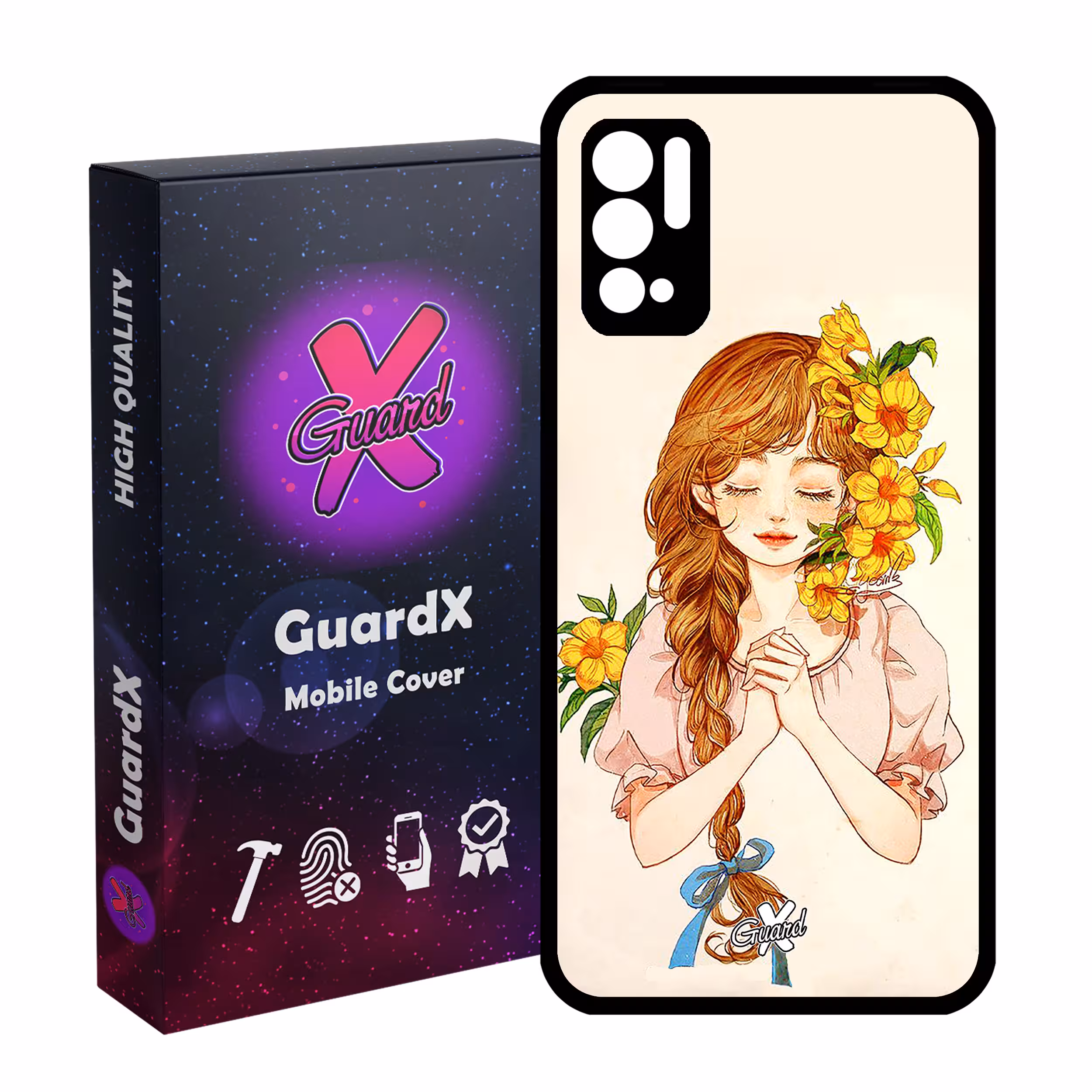 کاور گارد ایکس طرح دختر مدل Glass10317 مناسب برای گوشی موبایل شیائومی Redmi Note 10 5G / Poco M3 Pro
