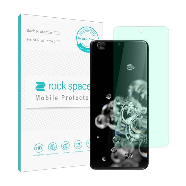 گلس سامسونگ S20 Ultra مدل نانو هیدروژل گرین لایت برند راک اسپیس کد S