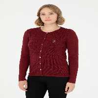 ژاکت زنانه زرشکی یو اس پولو - فروشگاه لباس شهرمون