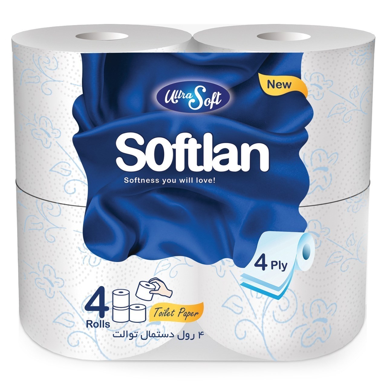 دستمال توالت سافتلن بسته 4 عددی | فروشگاه اینترنتی تاتا کالا