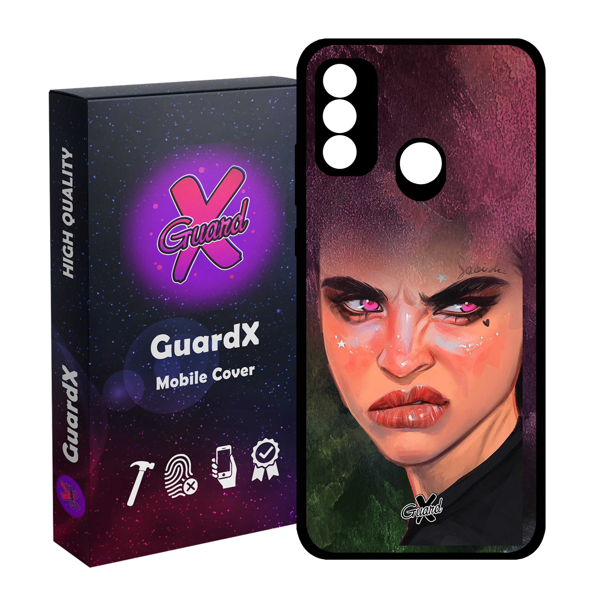 کاور گارد ایکس طرح Girl مدل Glass10260 مناسب برای گوشی موبایل هوآوی P Smart 2020