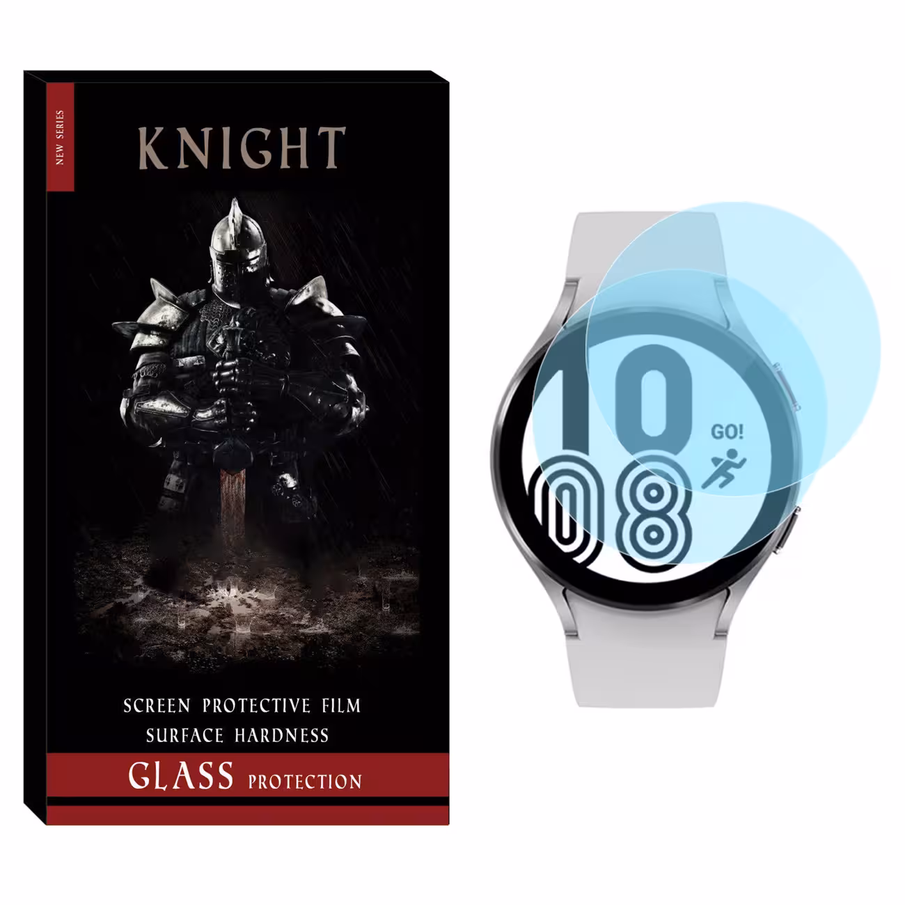 محافظ صفحه نمایش شیشه‌ای نایت مدل SH-KT مناسب برای ساعت هوشمند سامسونگ Galaxy Watch 4 44mm بسته دو عددی