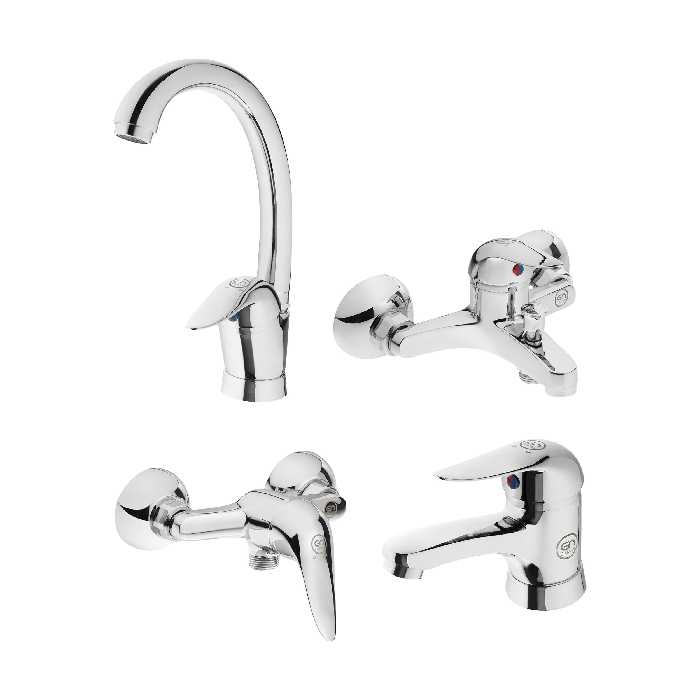 ست شیرآلات ایلمان مدل استار مجموعه 4 عددی