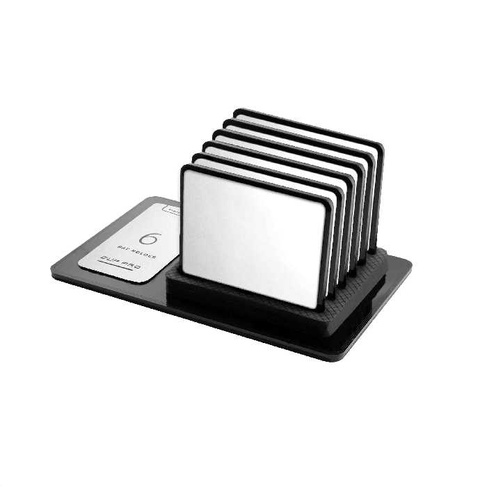 زیر لیوانی ماهوت مدل Metallic-White بسته 6 عددی