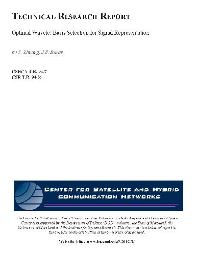 خرید و دانلود نسخه کامل کتاب Optimal Wavelet Basis Selection for Signal Representation