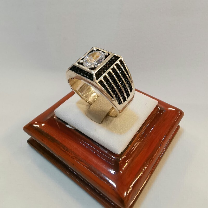 52-انگشتر نقره زیرکن اسپرت ترک کد 25-w10.18