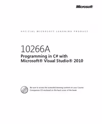 خرید و دانلود نسخه کامل کتاب MS 10266A- Programming in C# with Visual Studio 2010 Vol 1 Student Manual