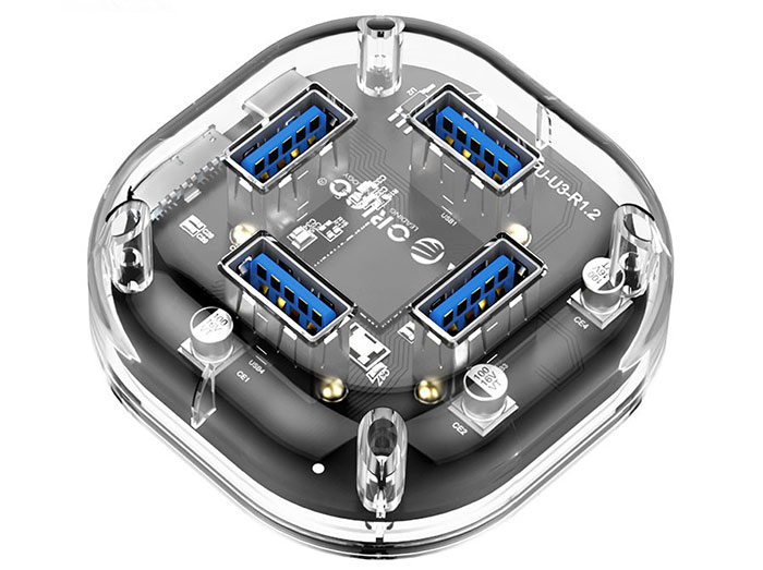 هاب یو اس بی 4 پورت اوریکو Orico 4 Port USB3.0 Transparent HUB H4U-U3